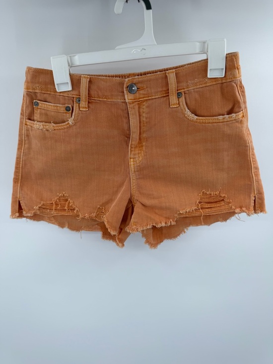 Aerie Orange Daydream Distressed Jean Shorts Size Medium - Picture 2 of 5